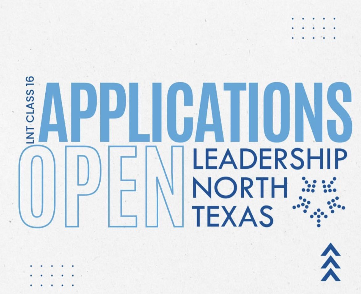 Applications for Leadership North Texas Class 16 are live! Apply before April 15 using the code 'EarlyLNT16' to receive 50% off the application fee. Click below to start your application now.⬇️ leadershipnorthtexas.org/apply