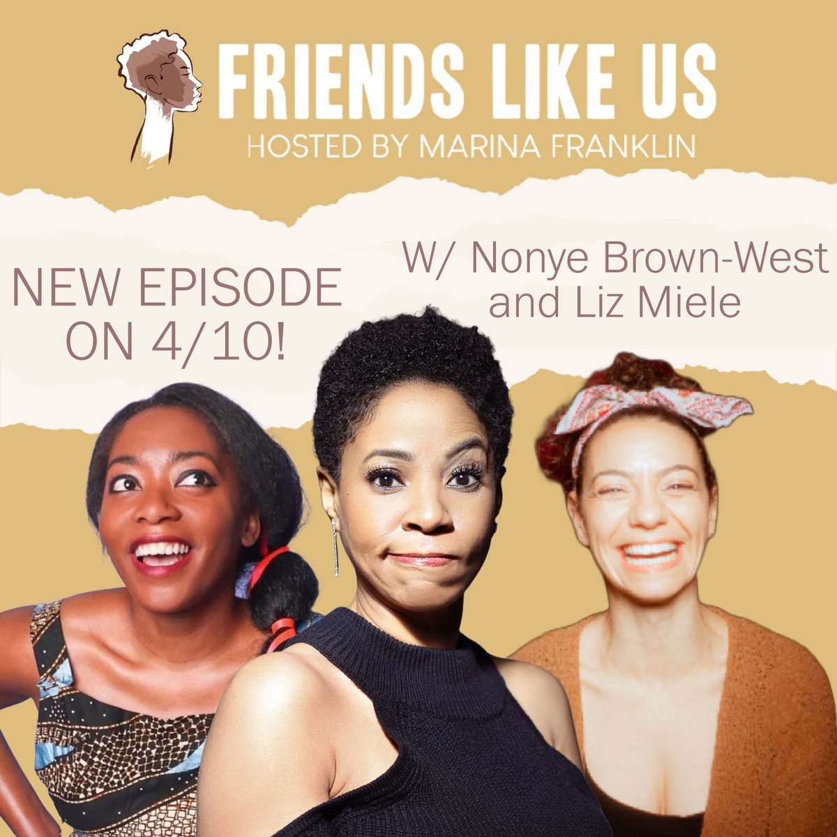 #NewEpisode tomorrow with special guests @ThatNonye @lizmiele and amazing host @marinayfranklin! Make sure to leave us five stars on #ApplePodcasts, #Stitcher, or #Spotify! #CheckUsOut and #subscribe here! ✨ ow.ly/q8Jk50KvRqM