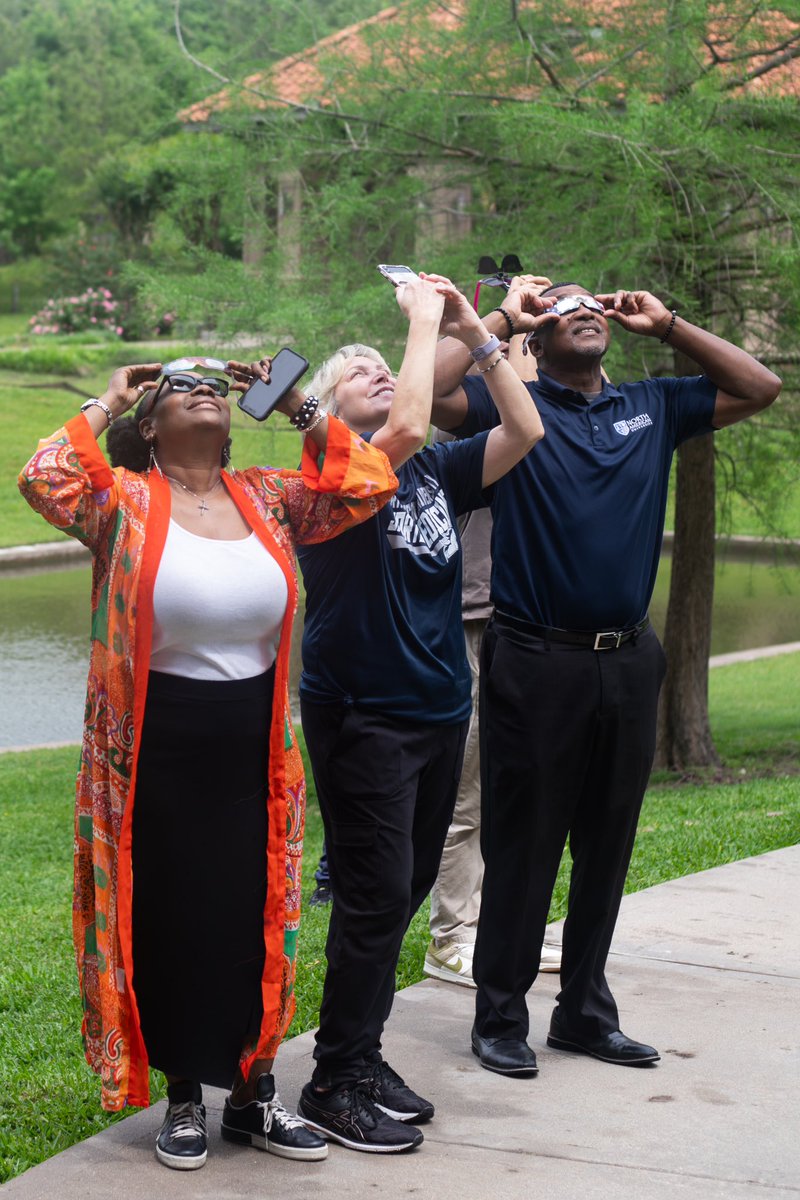 Captivated by yesterday’s solar eclipse! 🌞🌑 #NorthAmericanU #NAUStallions #SolarEclipse