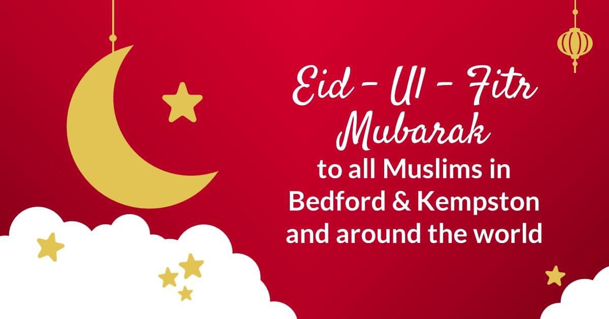 As we mark the end of Ramadan, I wish everyone celebrating in Bedford and Kempston this evening a very joyful, healthy and peaceful Eid-Ul-Fitr 2024. #EidMubarak #Eid2024