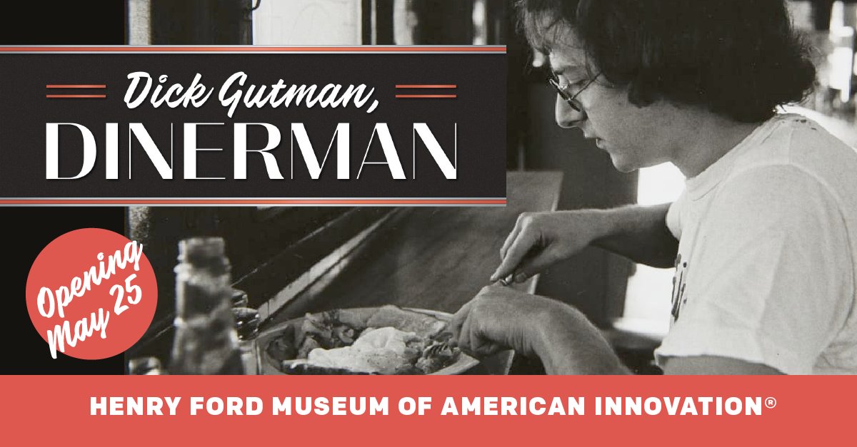 🍽️ Coming May 25 to Henry Ford Museum of American Innovation, “Dick Gutman, DINERMAN” invites you to step back into 150+ years of American diner culture and experience an eclectic assortment of memorabilia, models, furniture, fragments, photos and more. links.thf.org/3vWvgZE