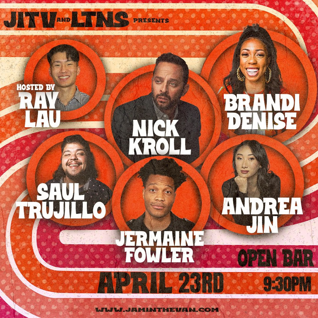 Another fantastic Open Bar show hits the Jam in the Van stage with a star-studded lineup! Get tickets at the link here: jaminthevan.com/show/jam-in-th… #jaminthevan #longtimenosee #standupcomedy #comedyshow #openbar
