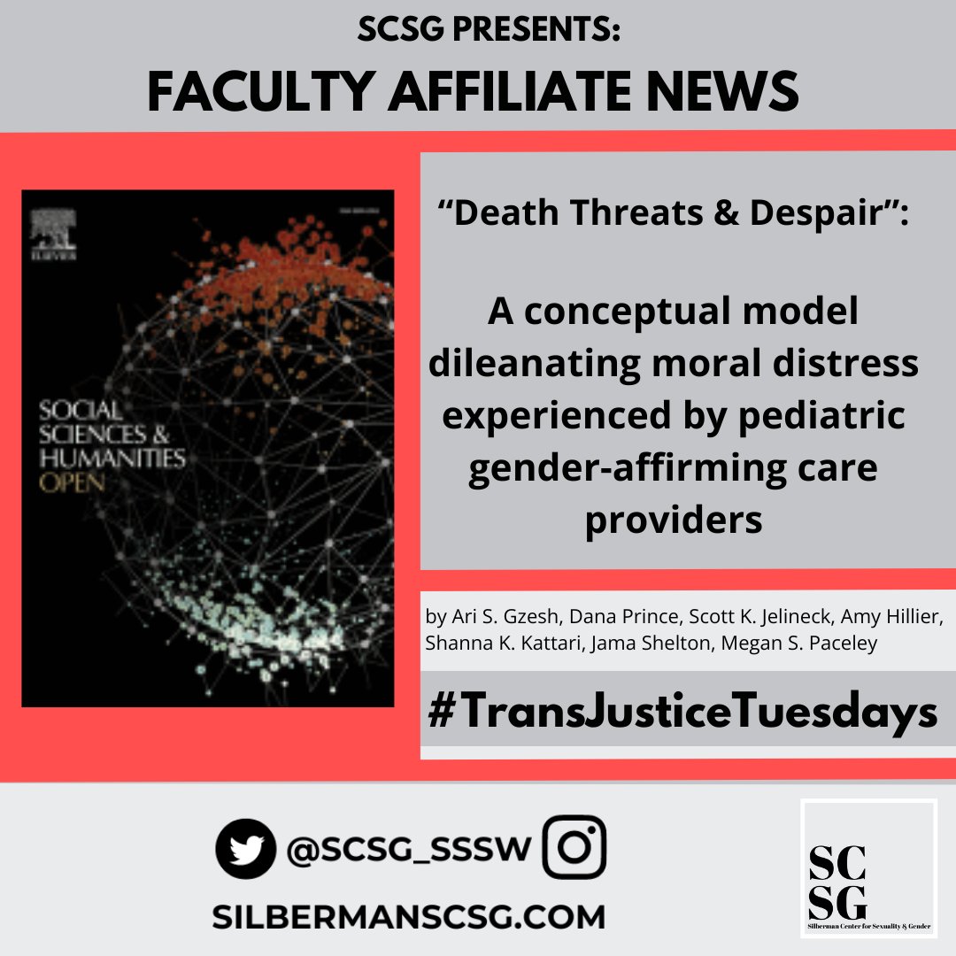 It's #TransJusticeTuesdays - check out this new paper including faculty affiliate @PagingDrJama + smart & thoughtful colleagues! #SocialWorkers4TransJustice bit.ly/3xv805x