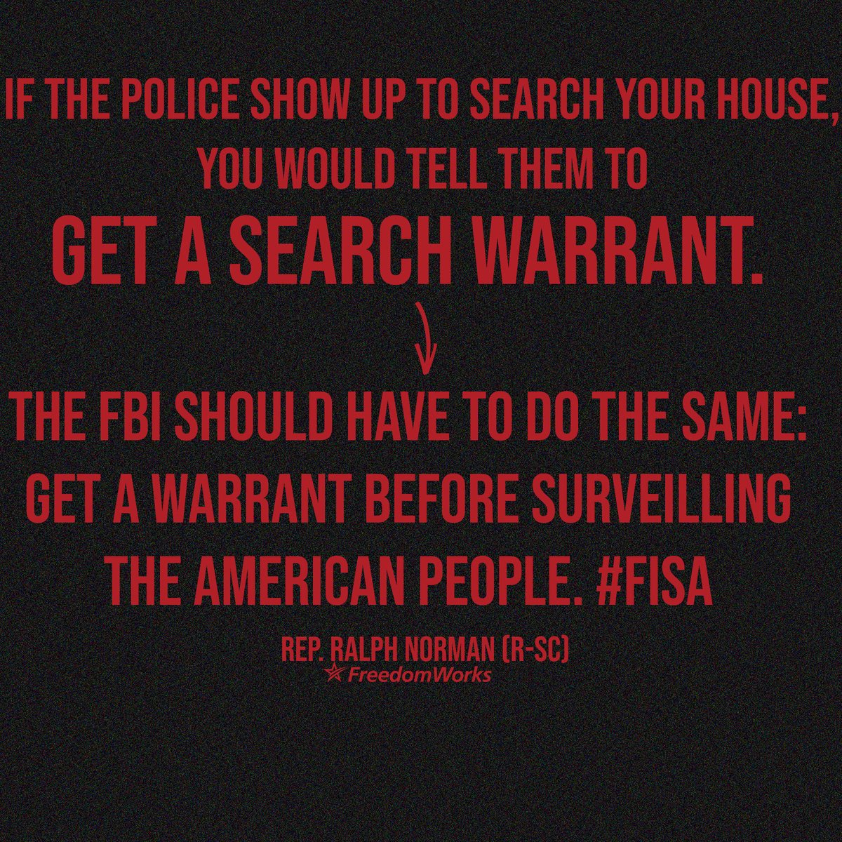 GET A WARRANT. @SpeakerJohnson #FixFISA #ampFW @RepRalphNorman