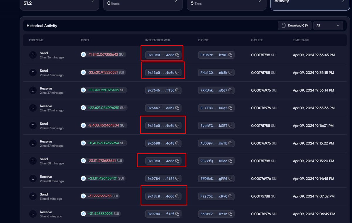 I have been stalking where my stolen funds went to:
suivision.xyz/account/0x5608…

My $SUI ended up in this huge scammer wallet with 6m$
suivision.xyz/account/0x13c0…

Is there a way to find out? Anyone know if this an dex or just a wallet? 👀 If wallet pls flag it🙏

Stay safe!