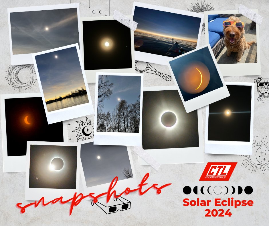CTL_Engineering's tweet image. 🌞🌑 Our staff witnessed the amazing solar eclipse! ✨ Check out the stunning moments captured by our team below. 📸✨ Share your photos and experiences with us! 🌟🔭 #SolarEclipse #CelestialWonder #ShareYourView