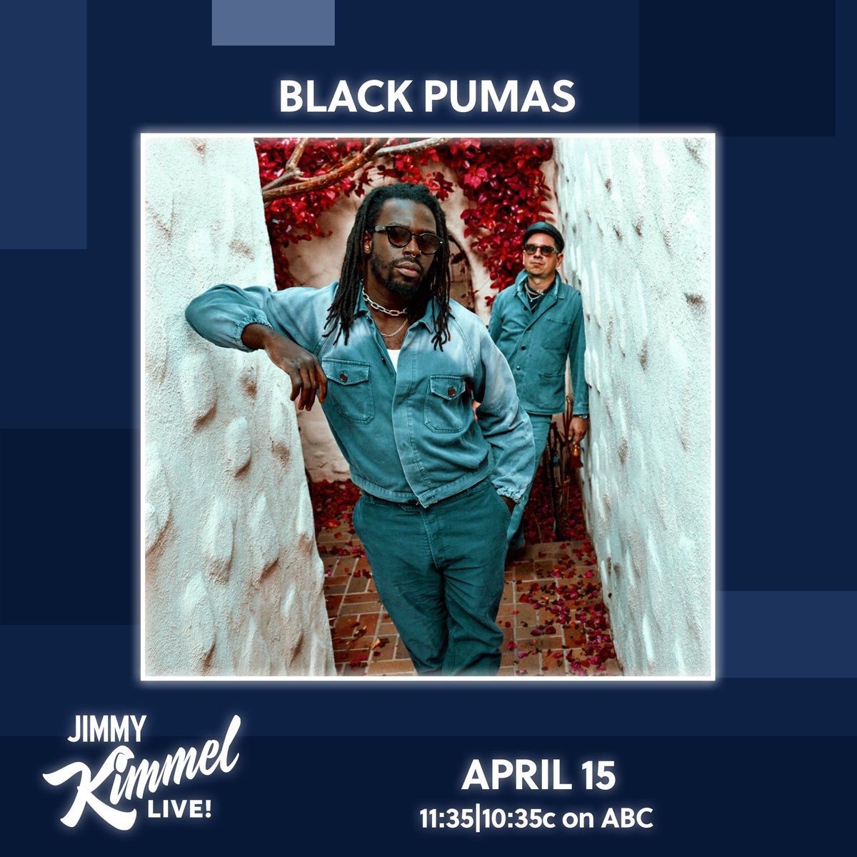 We’re returning to the @JimmyKimmelLive stage next week on Monday, April 15th! Tune in on @ABCNetwork 📺 abc.com/shows/jimmy-ki… #kimmel 📸 @jesselirola