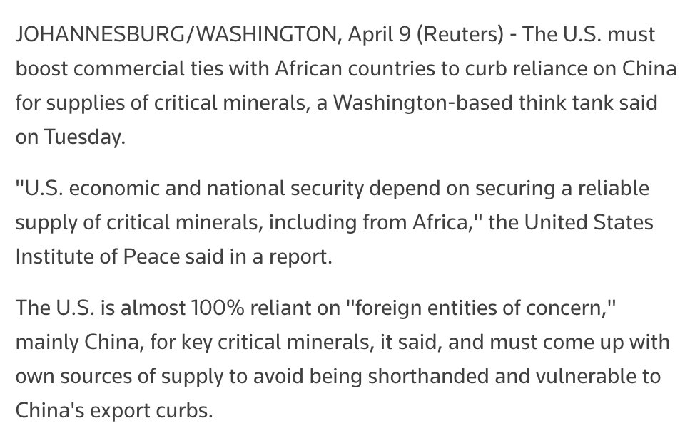 There's some sensible stuff in the report. But overall, sad to see @USIP join the clamor to orient U.S. Africa policy around competition with China and a zero-sum scramble for resources.