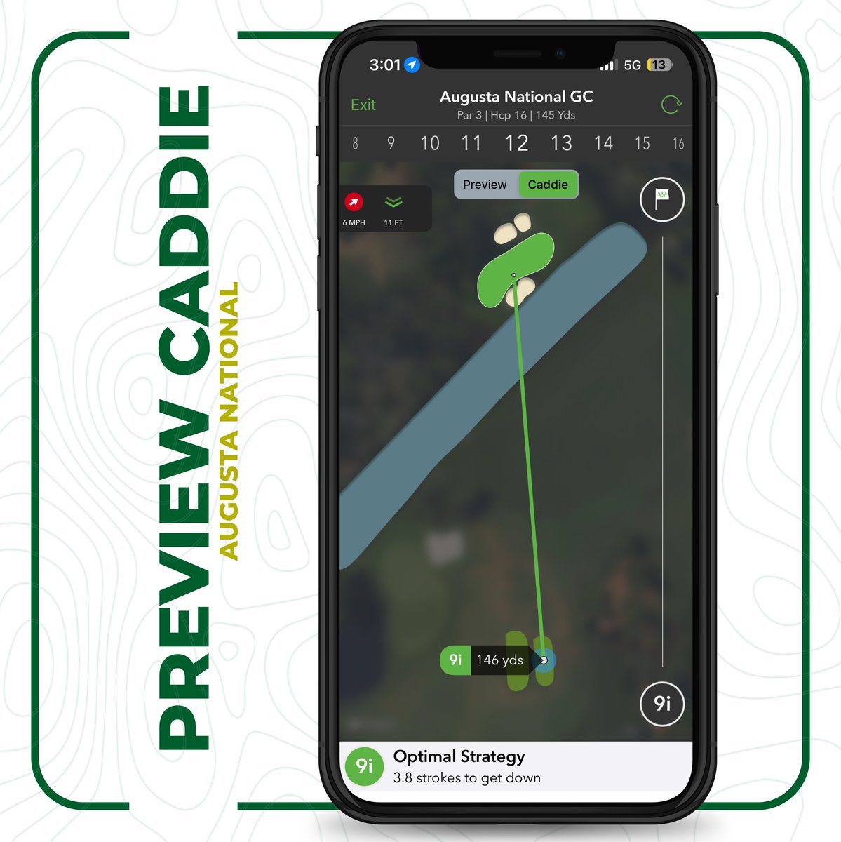 What's your strategy for Amen Corner? Use the Arccos Preview Caddie Feature to see how you would play Augusta! ⛳️🌸 Screenshot, Tag, and share!