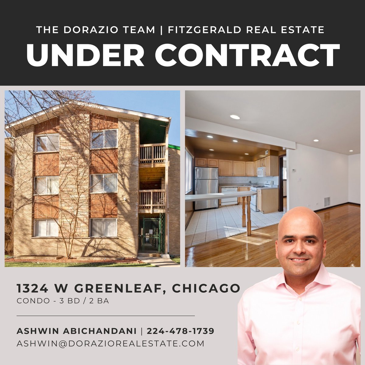 🏡🎉 Shout out to Ashwin for his dedication and expertise helping his #veteran client secure this 3bd/2ba condo in #rogerspark using the #VALoan 🌟🇺🇸!
#doraziorealestate #UnderContract #salepending #valoanspecialist #rogersparkchicago #rogersparkrealestate #chicagorealestate