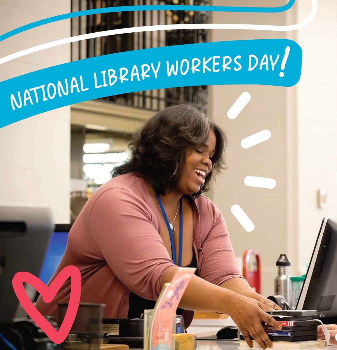 Happy #NationalLibraryWorkersDay! The Free Library appreciates all the librarians, staff, and volunteers who make its mission to guide learning, advance literacy, and inspire curiosity possible!