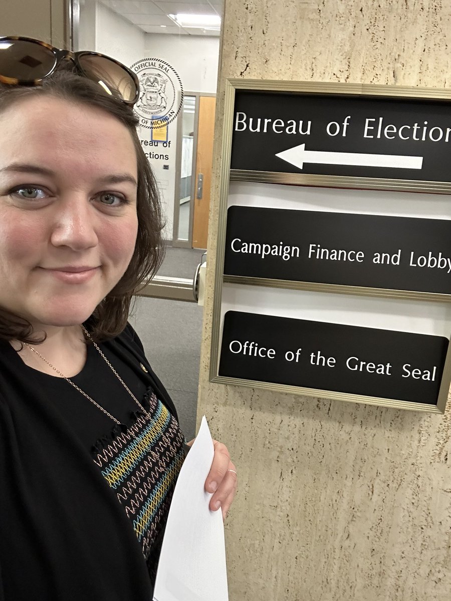 It was great hearing about the amazing work that @DetroitDirt is doing during the EGLE hearing in Lansing. I also filed to run for reelection today! I’m proud to have the opportunity to run to represent all of Royal Oak Township again, most of Oak Park, and more of NW Detroit!