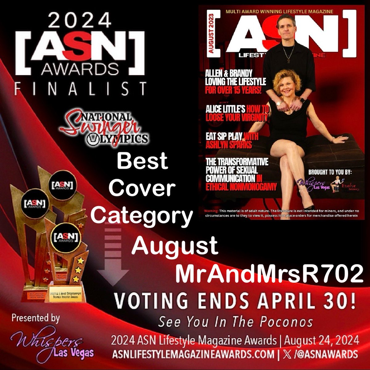 Help us win 'Best Cover' in the @ASNAWARDS this year we only have till the end of the month so please vote daily we could not have made it this far without all our fans support and for that we are beyond humbled asnlifestylemagazineawards.com/vote-4-16-6-1?…