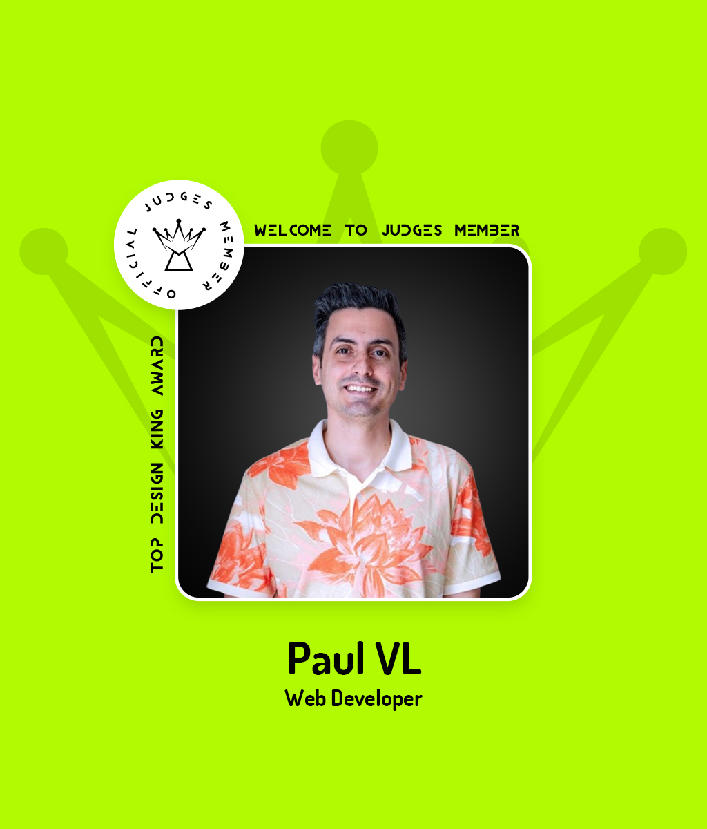 We're happy to share that Paul Vl, Web Developer has been selected as Top Design King Awards jury. We admire you that you are the part of our group.
topdesignking.com/judges/170/pau…

#topdesignking #jury #judges #juryteam #awards #designaward #webdesign #designinspiration