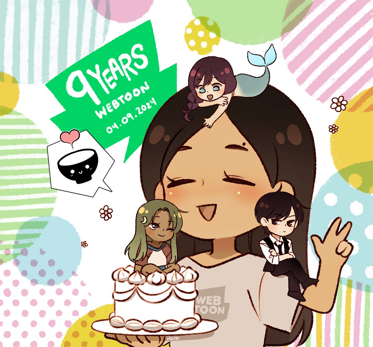 9 years ago, “Where Tangents Meet” launched and I began my career as a Webtoon creator!