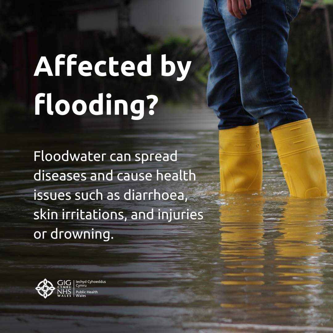 Are you affected by the recent #flooding in #NorthWales? ⚠️ During clean-up, you should wear protective clothing and always wash your hands afterwards. ❗️Do NOT use a generator indoors. More information can be found here 👇: phw.nhs.wales/services-and-t…