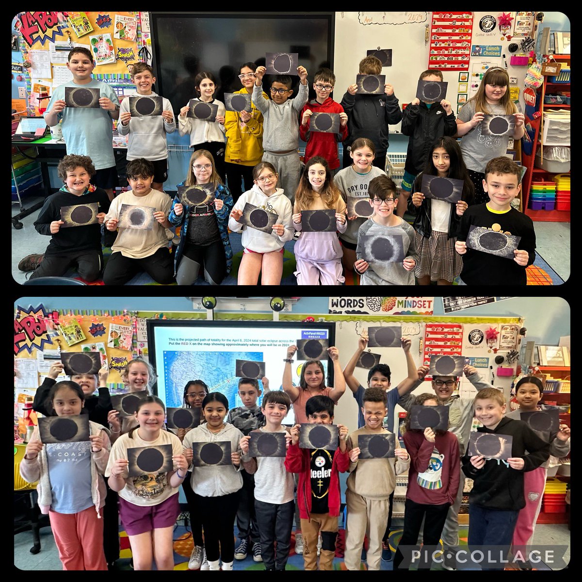 And Post #7: 🪀The NED Show Assembly (Never give up, Encourage others, and Do your best), 📚Dr. Seuss themed day…read to a stuffed animal, and ☀️🌘the solar eclipse! #KOProud #busybusybusy