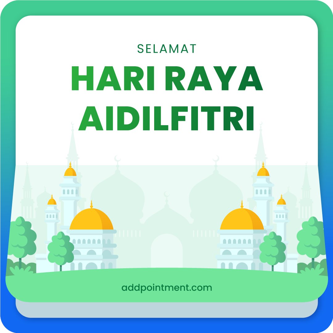 apptsoftware's tweet image. Selamat Hari Raya Aidilfitri to all Muslims who are celebrating it.
May the light of forgiveness shine bright this Hari Raya, bringing peace and reconciliation to all hearts. 🎊🎉
#hariraya2024 #bookingApp #AddPointment