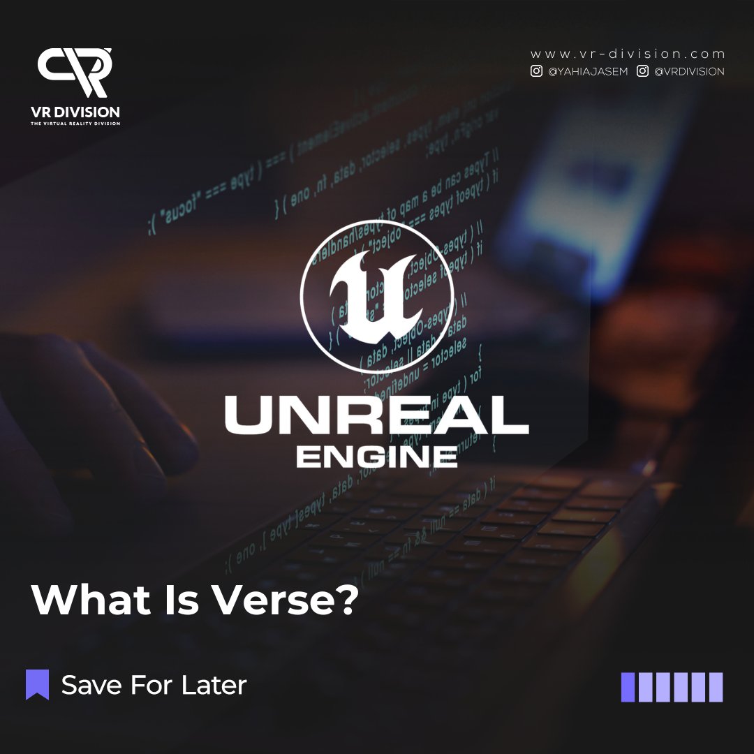 vrdivision's tweet image. What Is Verse?
Verse is a programming language developed by Epic Games that you can use to create your own gameplay in Unreal Editor for Fortnite, including customizing your devices for Fortnite Creative. 🎯

#UnrealEngine5 #VRDivision