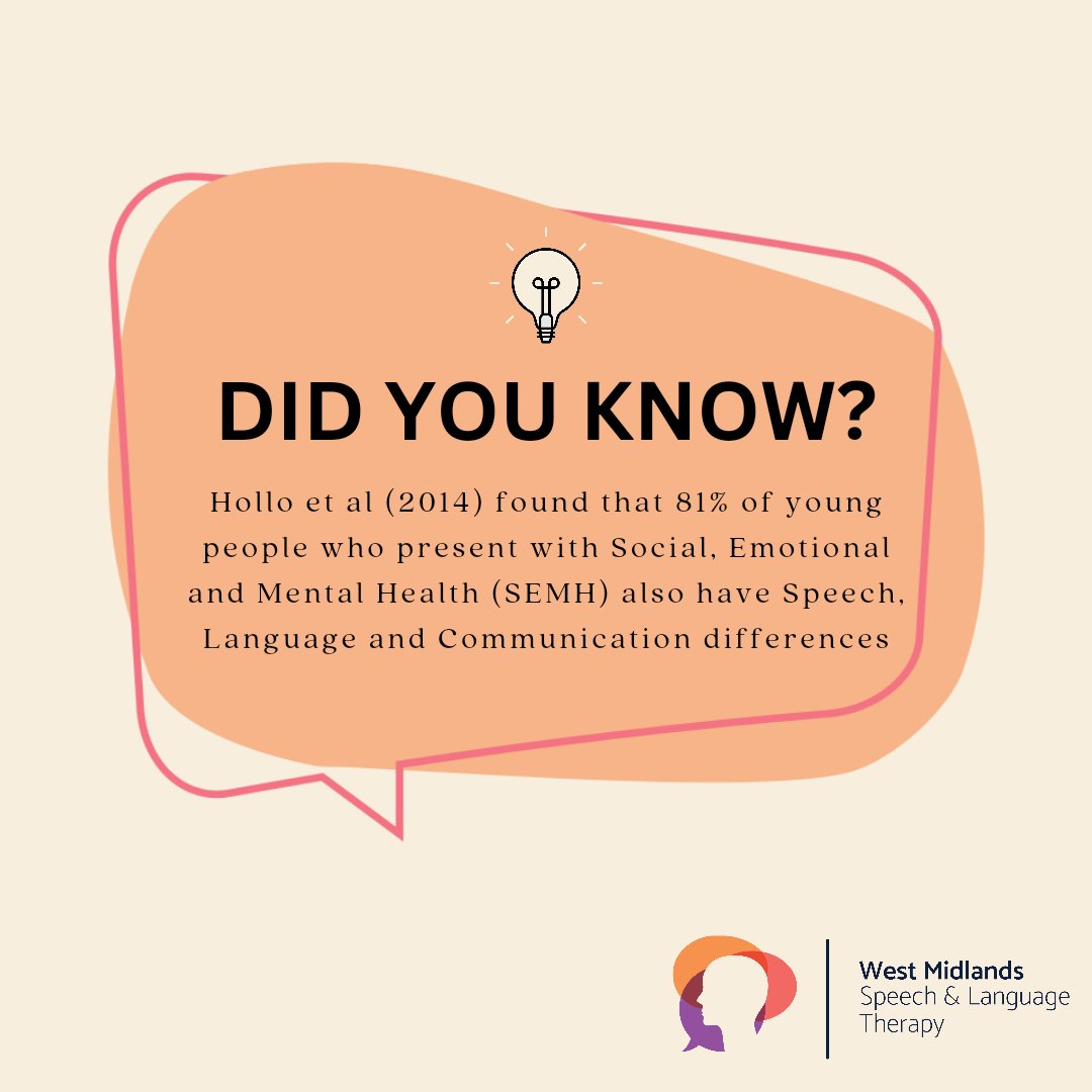 Did you know there are strong links between #SLCN and #SEMH? ➡️ Communication differences often go unnoticed in children and young people, meaning that the correct support is not always put in place.