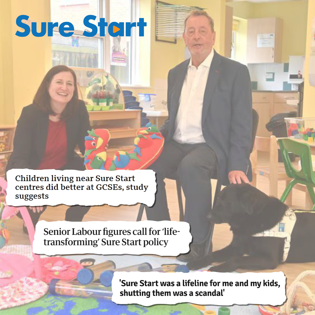 The Sure Start programme was decimated under the Conservatives. I agree with many senior figures in @UKLabour, including Lord David Blunkett who recently visited us in Shrewsbury, that we need to reintroduce Sure Start back into our communities. Photo Credit: @ShropshireStar