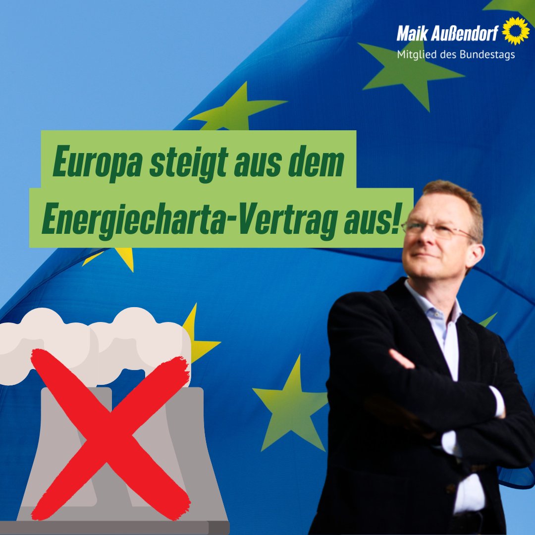 Heute haben Handels- & Energieausschuss im EU-Parlament den Ausstieg aus dem Energiechartavertrag beschlossen! Ein Erfolg für den Umweltschutz & ein großer Schritt gegen klimaschädliche, fossile Investitionen aus Steuergeldern. Der heutige Tag zeigt: grüne Politik wirkt. #ExitECT