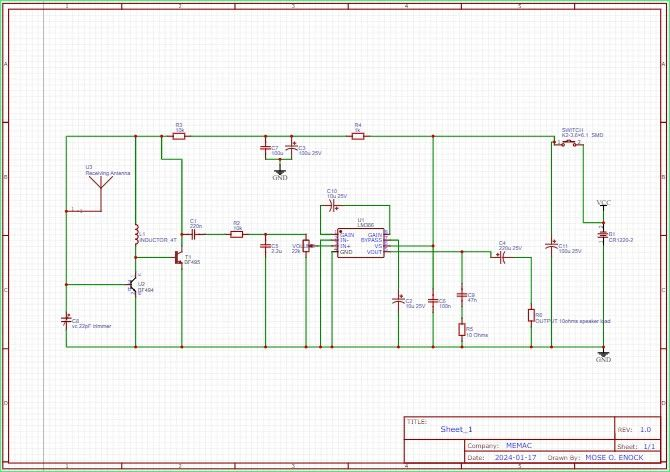 I'm proud to share my latest accomplishment: a receiver radio schematic that I designed. I gained valuable experience in PCB layout, component selection, and routing. I'm looking forward to continuing to learn and grow in this field. I'm open to feedback and collaboration.
