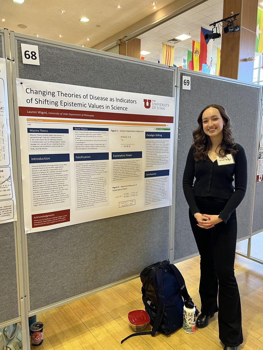 🤩 We are checking out our incredible undergraduate research students at the @uofuour Symposium today! We spy poster prize winner Lex Putnam from @UofULinguistics 🏆🏅