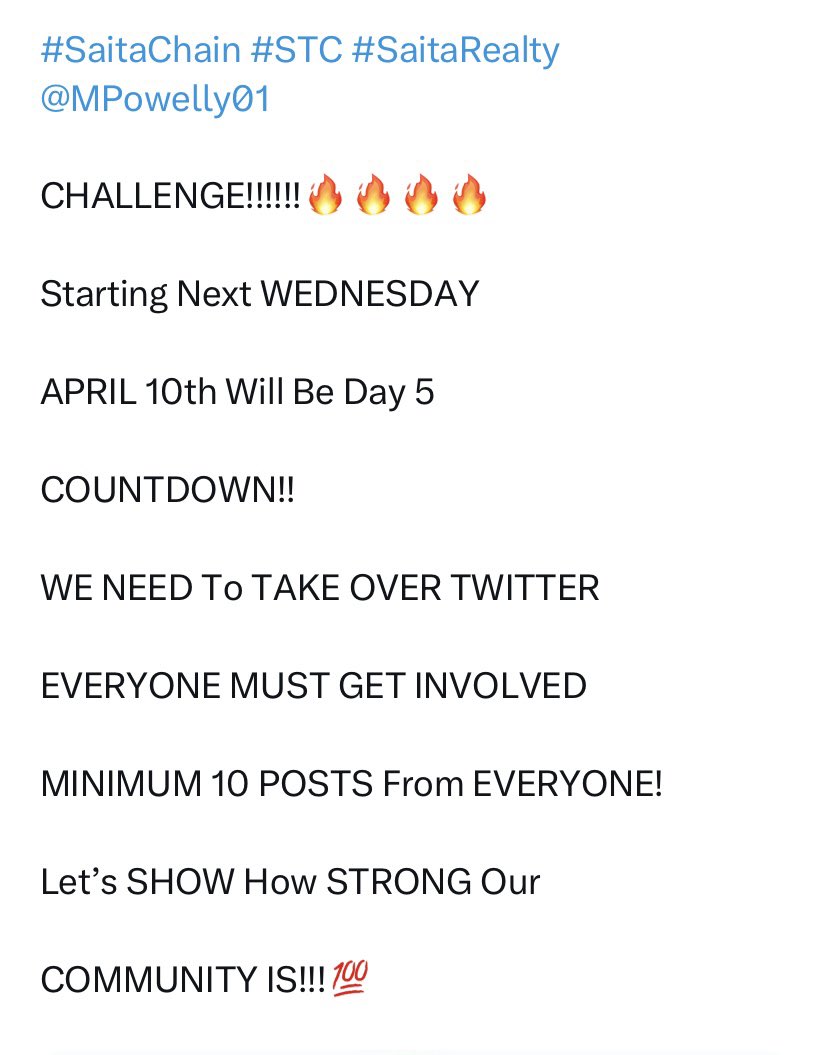 doge_bud's tweet image. #SaitaChain #STC  #SaitaRealty #SaitaPro 

HEY YOU!  YA YOU!😳

This COMMUNITY Has Gone Thru 
So Much The Last 3 Years!

It’s FINALLY Our TIME To SHINE!💯

Let’s Show The Crypto World 

WE’RE BACK!

Let’s Do This For MKAY &amp;amp; The TEAM!

STARTING TOMORROW!

LETS KICK SOME ASS!🔥🔥