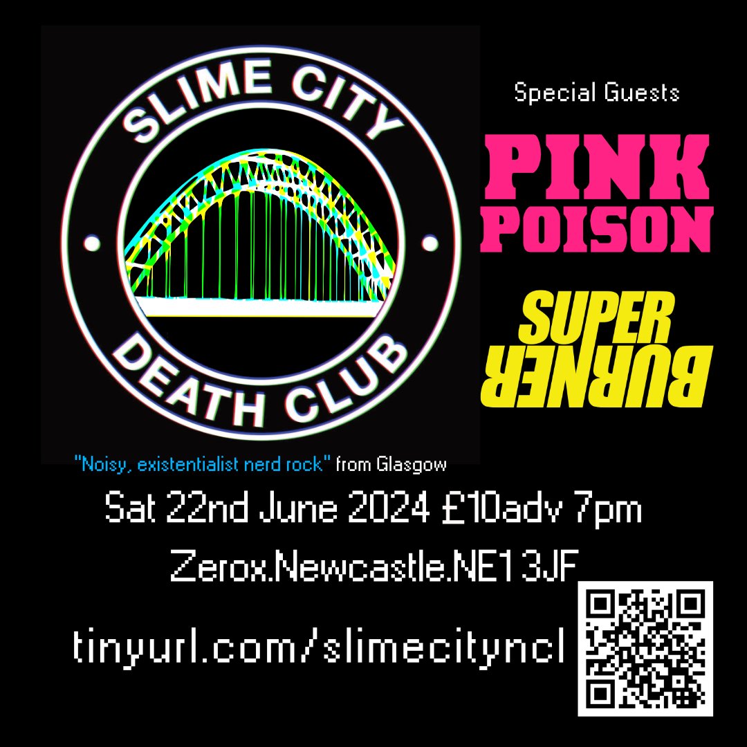 superburner (@superburnerband) on Twitter photo SUPER EXCITED to be bringing <a href="/SLIMECITYmusic/">SLIME CITY Official MySpace Page</a> to NCL alongside <a href="/pinkpoisonband/">Pink Poison</a> and ourselves in June. It's going to be MIIIIIIIINT
Tickets on sale 10am wed 10th April :
linktr.ee/superburner SUPER EXCITED to be bringing <a href="/SLIMECITYmusic/">SLIME CITY Official MySpace Page</a> to NCL alongside <a href="/pinkpoisonband/">Pink Poison</a> and ourselves in June. It's going to be MIIIIIIIINT
Tickets on sale 10am wed 10th April :
linktr.ee/superburner