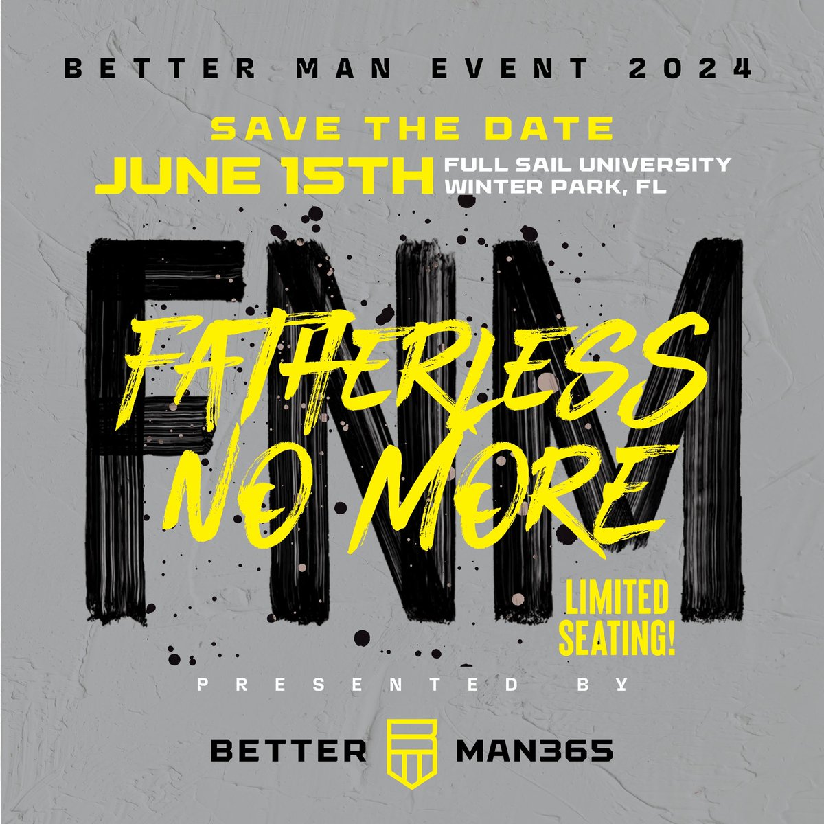 📆 SAVE THE DATE! 📆 
Mark your calendars and set your reminders! JUNE 15, 2024, BETTER MAN EVENT 2024 is coming! Give us your latest contact information to be the first to know when event registration opens. Seating is very limited! LINK ->conta.cc/4cIo0kU
