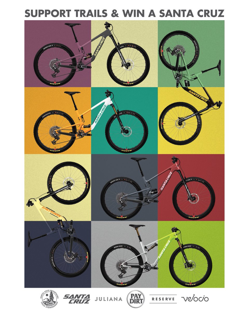 SantaCruzTrails's tweet photo. Win ANY @santacruzbicycles 🚲💥

April 9 through May 2, support trail access in the Santa Cruz Mountains and you’ll be entered to win any Santa Cruz of your choosing!

➡️ ENTER AT https://t.co/amsXtcqMvH

Some restrictions may apply.

#sweepstakes #santacruz #santacruztrails https://t.co/AhP7aUN0N3