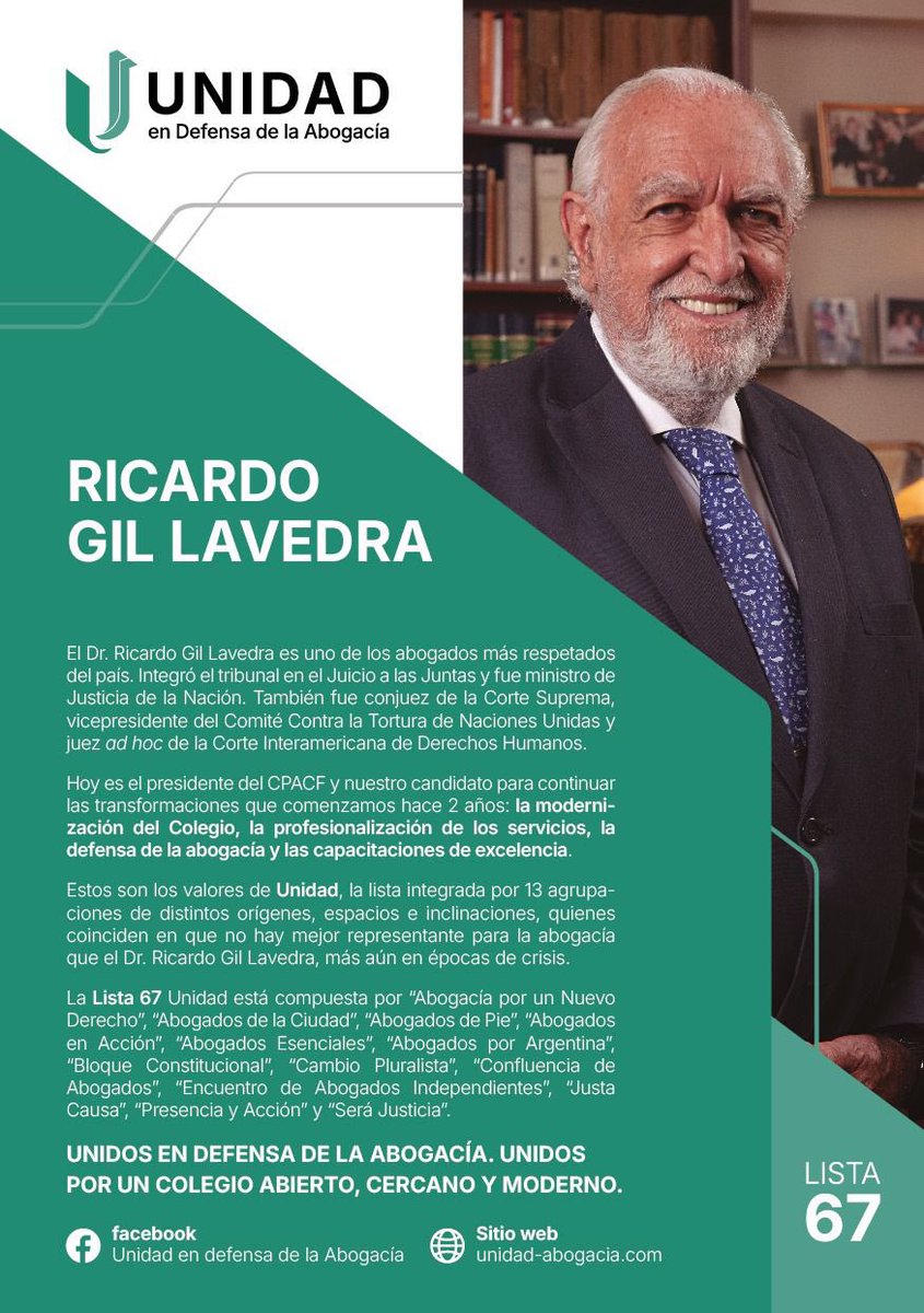 emilianobursese's tweet photo. El 16 DE ABRIL DE 8 A 18 HS.
ELECCION DE AUTORIDADES DEL @CPACF

Votamos para seguir modernizando al colegio y en defensa de nuestras incumbencias profesionales

Vota presidente @rgillavedra 
Vota #lista67Unidad
#AbogadosDelSur #CALIP #Abogados #Avellaneda #Lanus https://t.co/2U1hqMkKsc