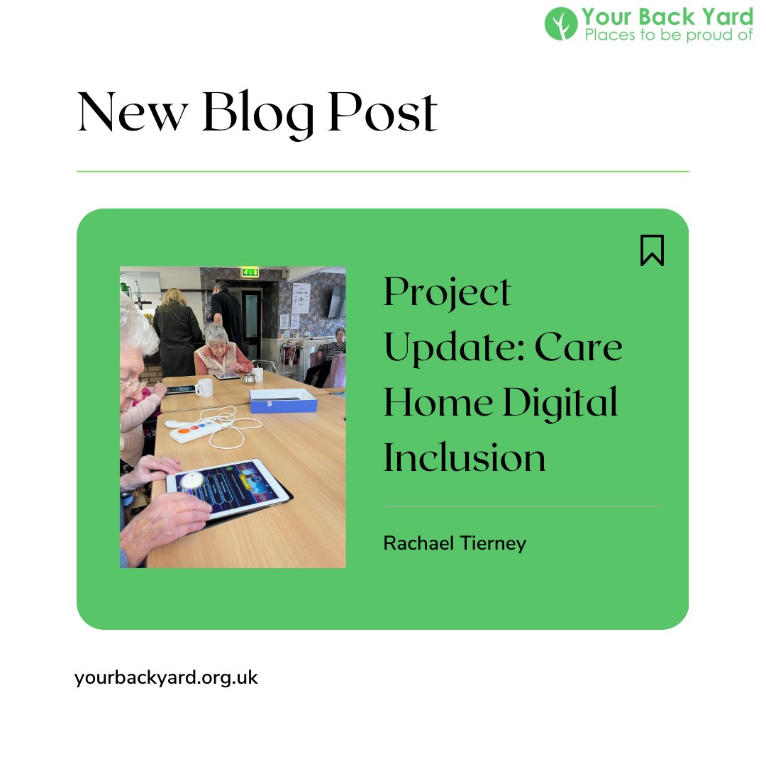 If you fancy hearing more about how our care home digital inclusion project is going, make sure to check out our latest blog on our website, yourbackyard.org.uk💚