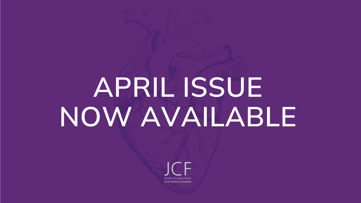 📚🫀 Discover the latest research in HF in the April Issue of #JCF! This issue features original research, reviews, guidelines, expert perspectives, and more. 🔍 Stay informed and make an impact in the heart failure community! 🔗 Read now: bit.ly/3xrO9Es