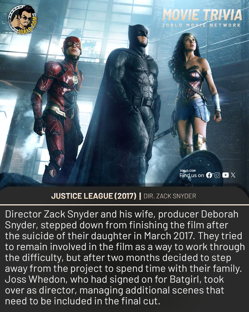 Movie Trivia: Justice League (2017) 🎥 

#JoBloMovies #JoBloMovieNetwork #MovieTrivia #JusticeLeague #Superhero