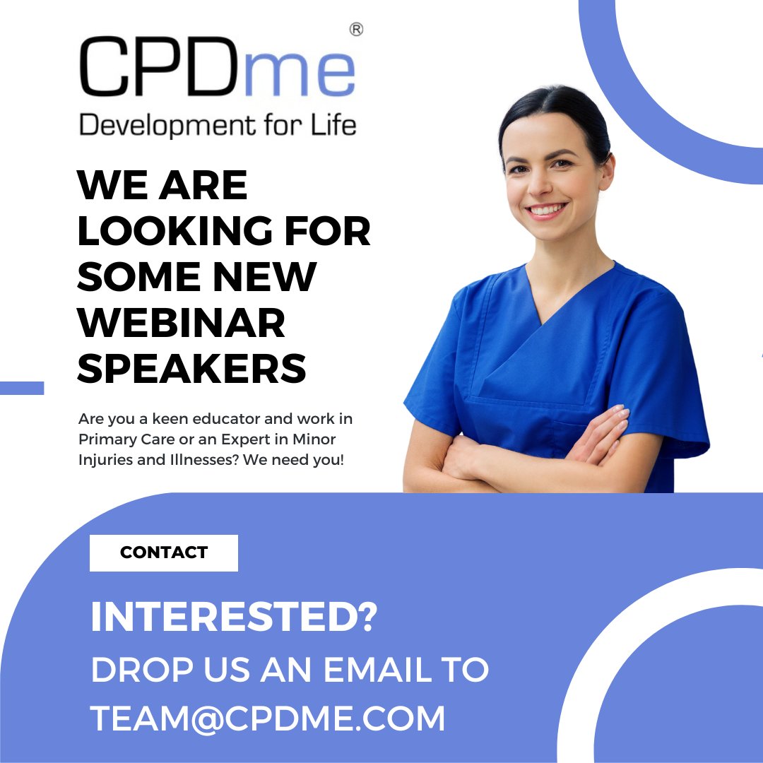 Calling all clinical educators! Are you knowledgeable in Minor Injuries, Illnesses, and Primary Care Clinical Topics? #FOAMed #CPD #PrimaryCare #ACP #ANP #Nurse #Paramedic #GP #NHS #Education #FPCP #Physio