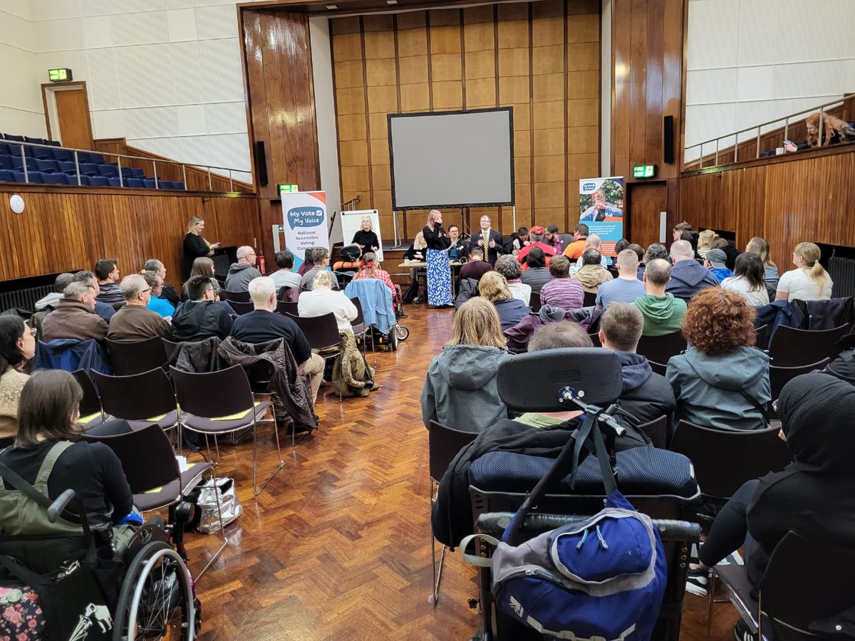 'It's on us as politicians to keep the door open for other people and make politics accessible.'  Candidates have focussed on housing, education, reasonable adjustments for work and accessible transport. #MyVoteMatters accessible hustings. #MyVoteMyVoice