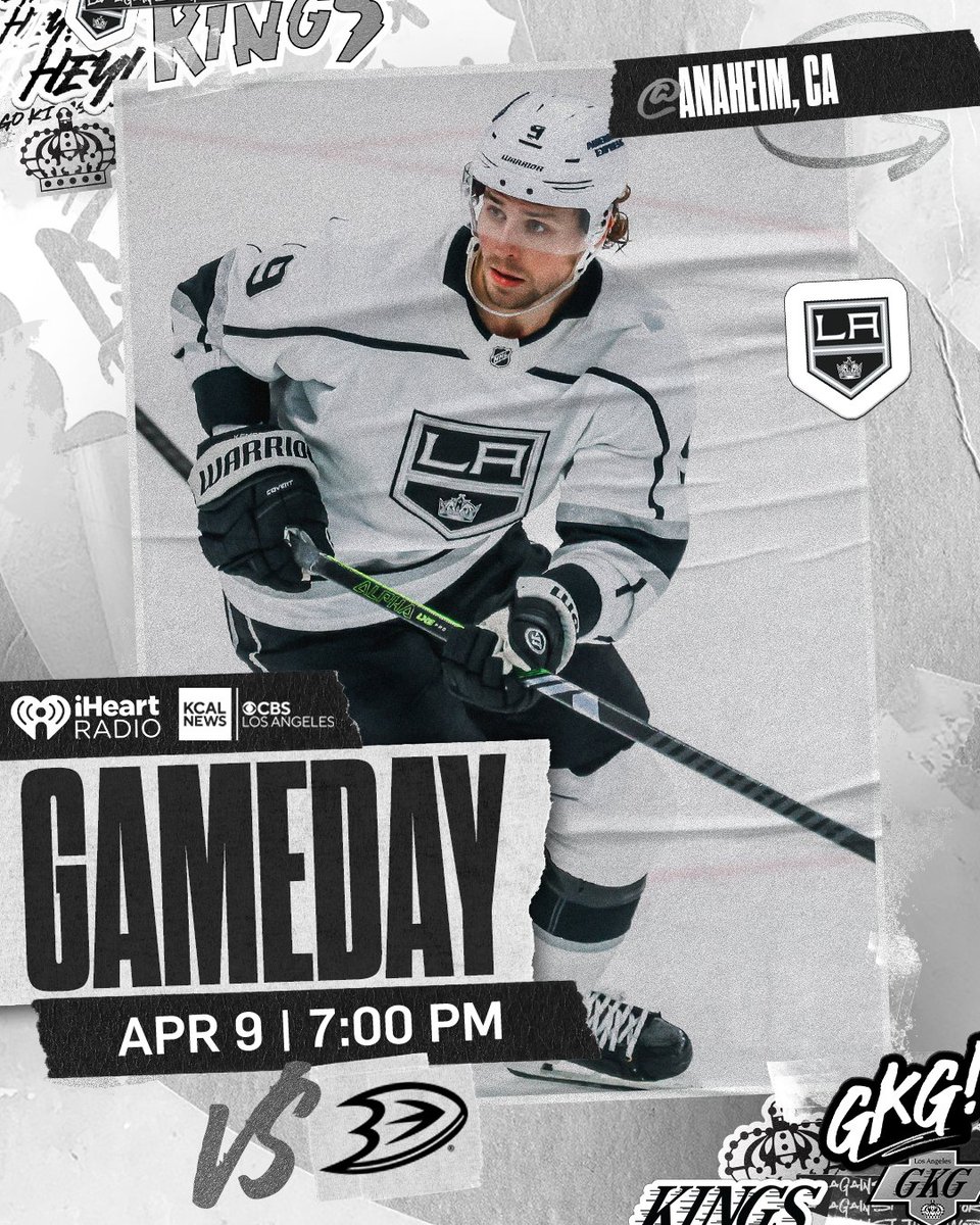 Headed down the Freeway! 🛣️

🏒 Anaheim Ducks
⏰ 6:30 PM tune in
📺 <a href="/kcalnews/">KCAL News</a>
🎧 LA Kings Audio Network on <a href="/iHeartRadio/">iHeartRadio</a>
📲 lakings.com/tune-in

#GoKingsGo