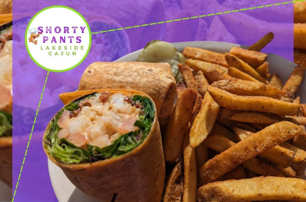 #MenuSpotlight: Shrimp BLT Wrap 🦐🥓
Grilled shrimp, smoked bacon, lettuce, tomato, & Cajun mayo rolled in a sun-dried tomato wrap. Y-U-M!😋
ShortyPantsLounge.com
 
#SandwichesAndWraps #CajunFood #LakesideDining #LakeOfTheOzarks