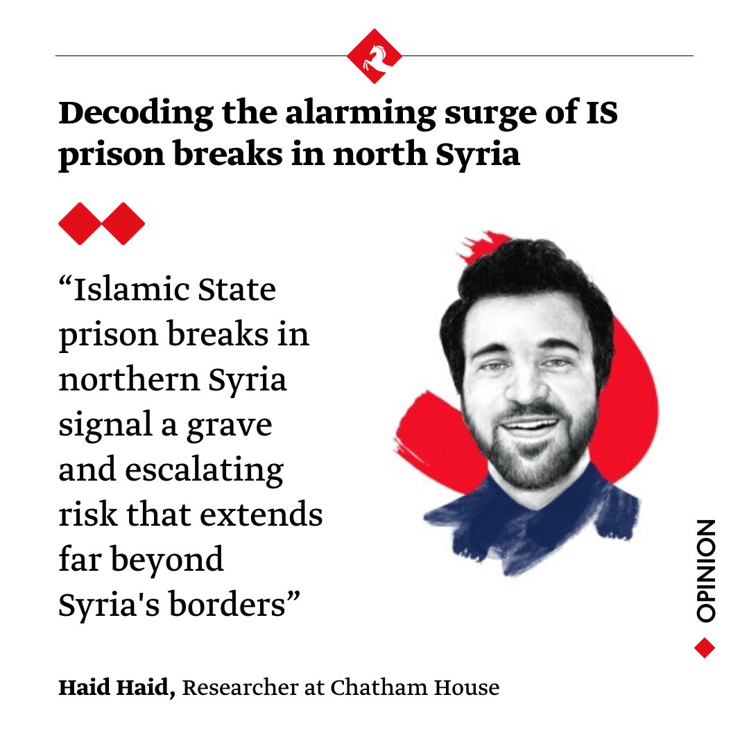 'Decoding the alarming surge of IS prison breaks in north #Syria'. Look into Haid Haid's viewpoint on #AlMajalla👇 @HaidHaid22 en.majalla.com/node/314516