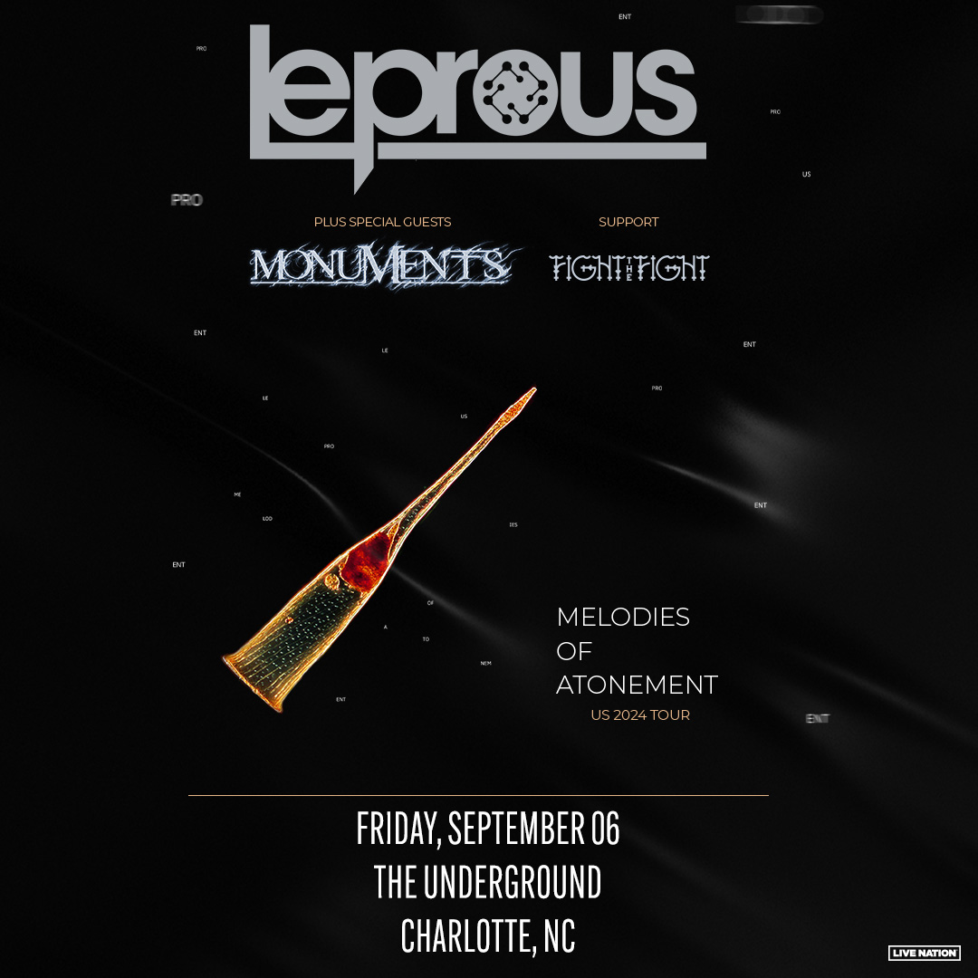 JUST ANNOUNCED! @Leprousband: Melodies of Atonement with @thisismonuments & Fight The Fight at The Underground on Friday 9/6! LN Presale 4/09 at 2 pm | Code: RIFF On Sale Fri. 4/12 at 10 am | livemu.sc/3xiN9Ck