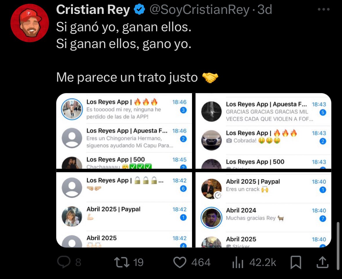 PickCristianRey's tweet photo. ¿VAN A QUERER LA JUGADA EXCLUSIVA DE CRISTIAN REY 🤴?

Si este tweet llega a +999 ❤️ les regalar�� su apuesta con valor de $2,000 MXN a todos ustedes ✅

Llegando a la meta se las subiré en el LINK DE MI PERFIL 👈 ahí la verán GRATIS 🫶. https://t.co/5UW3c78NMQ