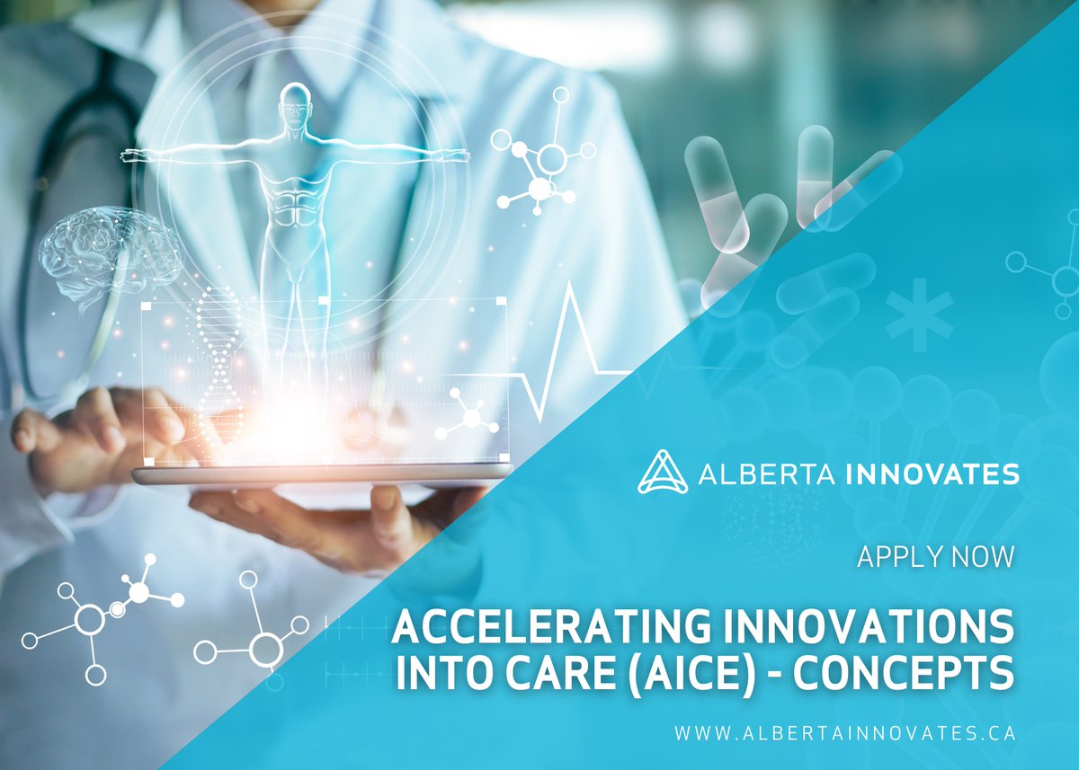 🚀 The Accelerating Innovations into CarE (AICE)-Concepts program is now open to Alberta Post-Secondary Institution and Government Entity Applicants! ⏰ Registration closes May 10, 2024, at 4:00 PM MT. Apply now: albertainnovates.ca/funding/accele…