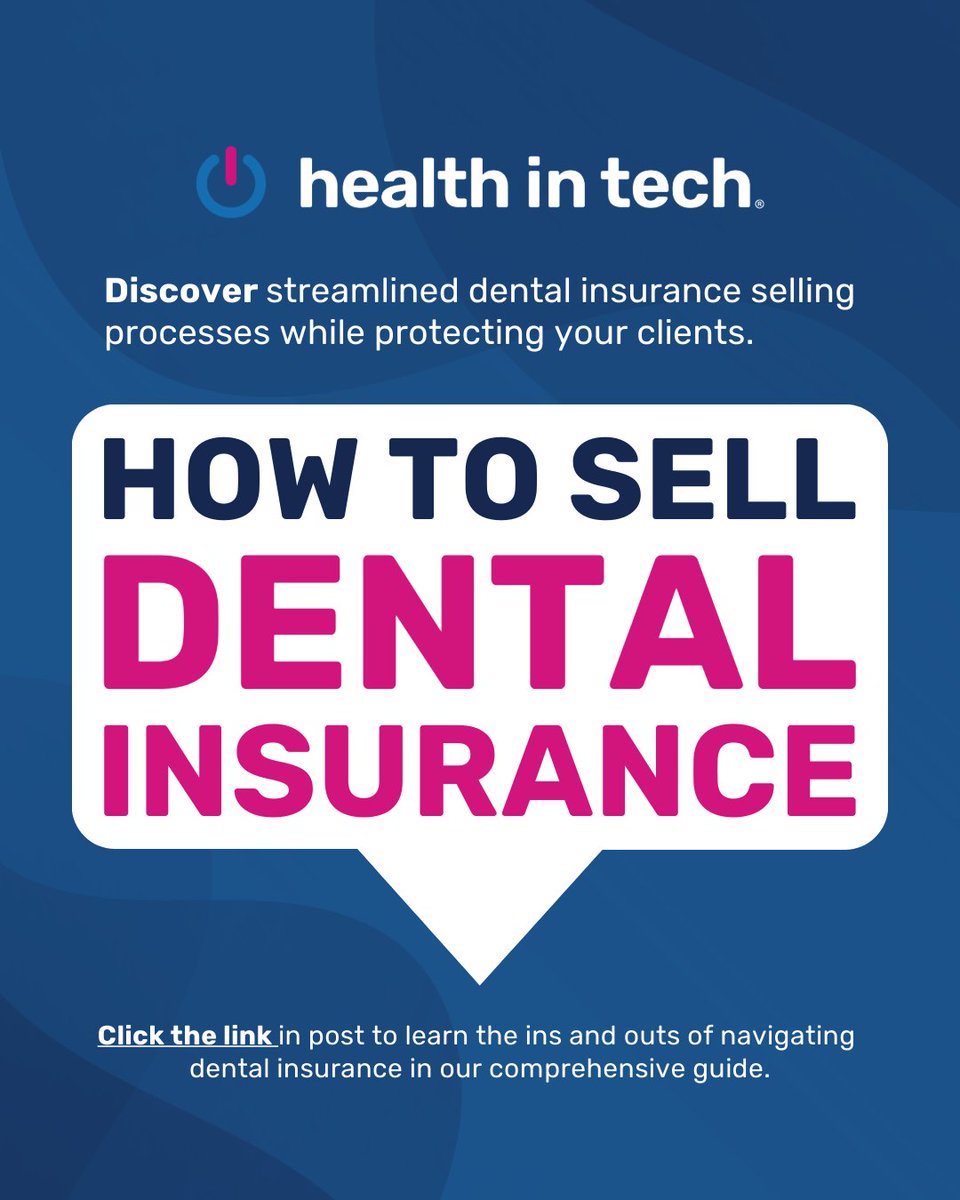 Boost your dental insurance sales with our guide! From coverage options to client concerns, we've got you covered. Don't miss out! 🔗hubs.ly/Q02r-kBk0

#HealthInTech #InsuranceBroker #DentalInsurance #Dental #HealthCoverage