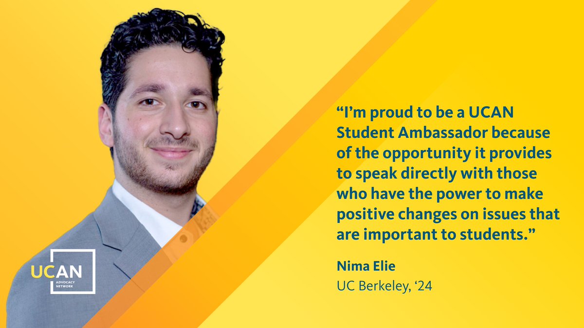 UCAN Student Ambassadors are in Washington, D.C. today advocating for increased federal support for college students. @UCBerkeley Ambassador Nima Elie shares why this advocacy is personal & how it helps our @UofCalifornia community. Check it out! #UCinDC  bit.ly/4cSMszW