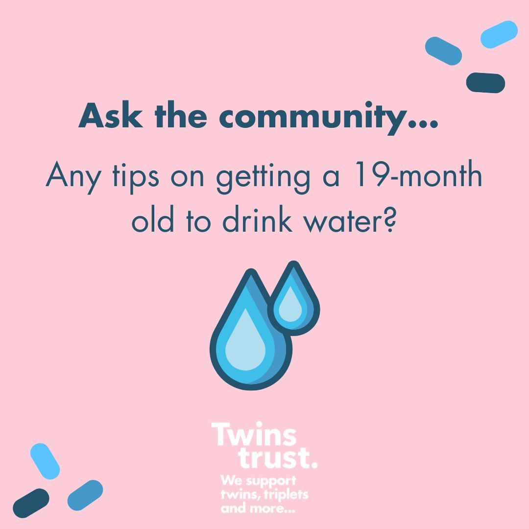 This week’s ‘ask the community’ is about encouraging your children to drink water. #askthecommunity #lifewithtwins #lifewithtriplets #twins #triplets #multiples
