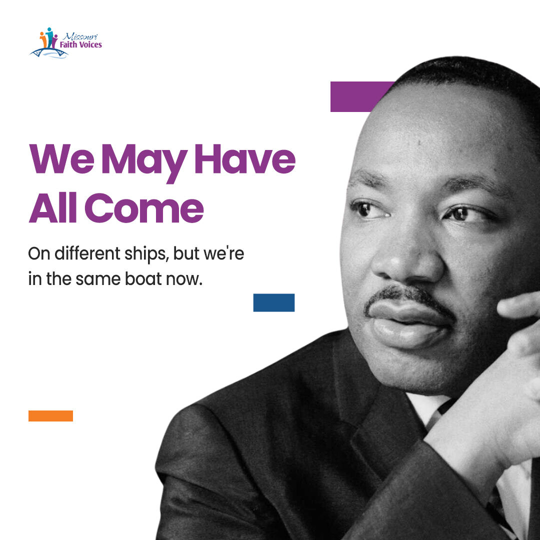 Our origins may differ, but the struggle for justice binds us. 🌟

Missouri Faith Voices believes in a future where every person, regardless of their 'ship,' has the opportunity to thrive. 

#equityforall #justiceforallofthem #faithinactionrecords #buildingbettercommunities