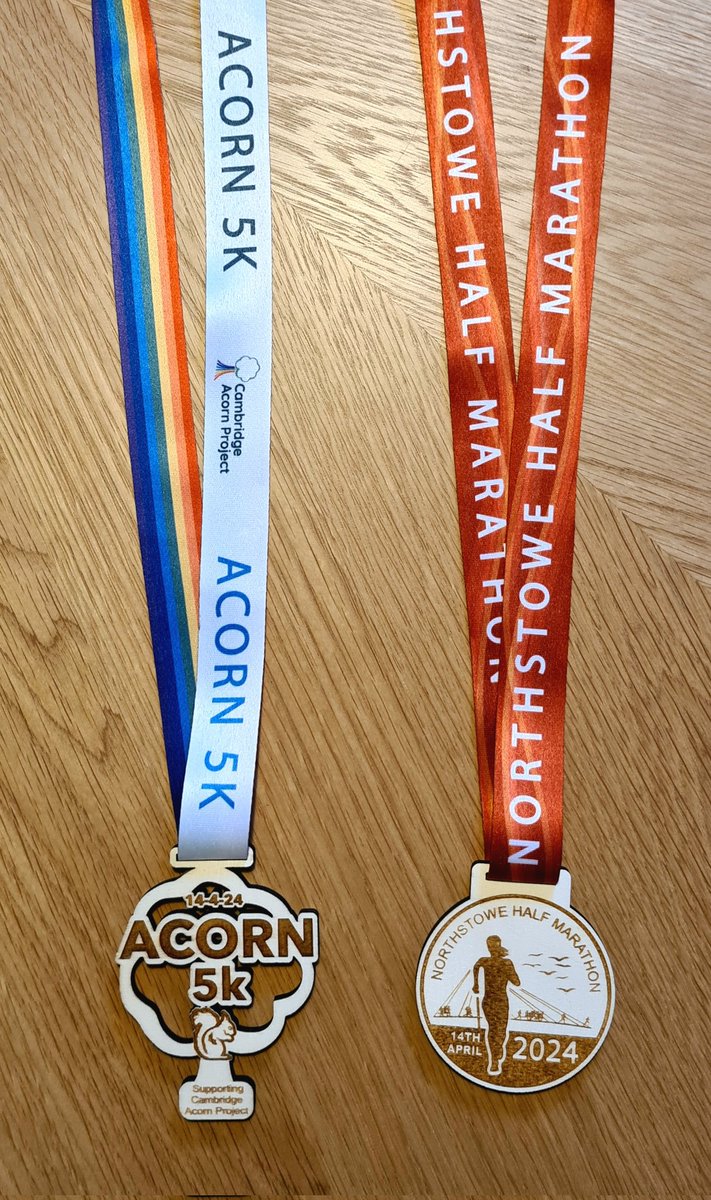 You have just over 24 hours left to sign up and get one of these 🏅🏅 northstowehalf.co.uk Entries are closing at midnight on Wednesday #northstowe #northstowehalf #acorn5k #running