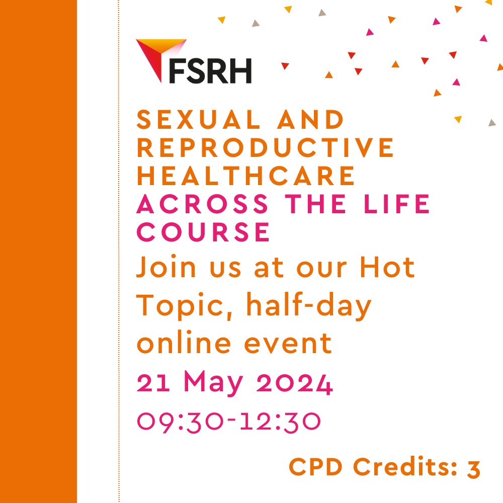 🌟Upcoming Hot Topic event: sexual and reproductive healthcare across the life course🌟⁠ 📆 Tuesday, 21 May 2024⁠ ⏰ 09:30 – 12:30⁠ 🪜CPD Credits: 3 Visit our website to download the programme and secure your spot today: l8r.it/X4TW